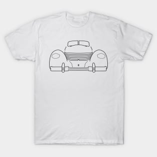 1936 Cord 810 classic American automobile black outline graphic T-Shirt